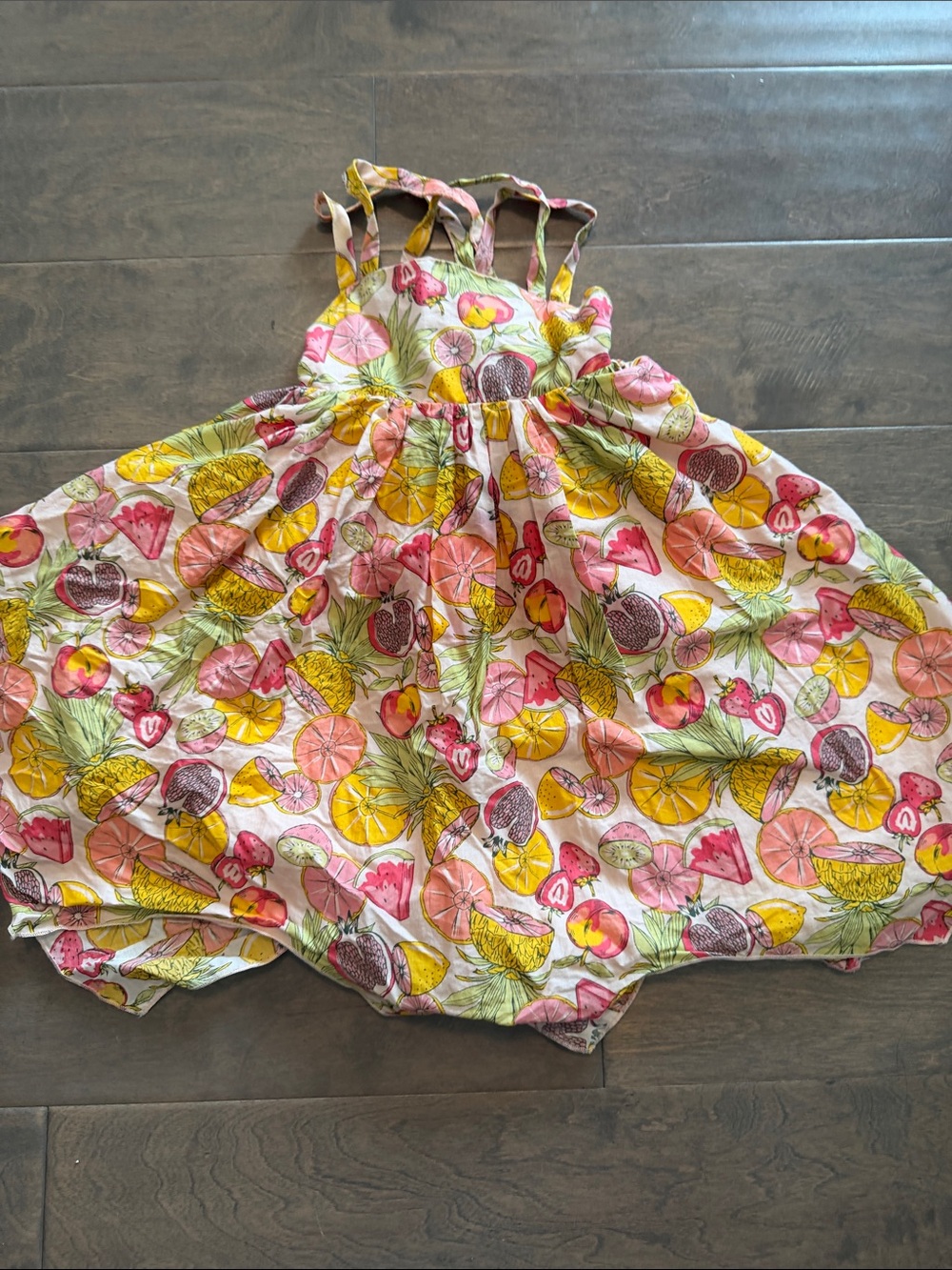 Cynthia Rowley Pink Yellow Fruit-Print Cotton Skirt